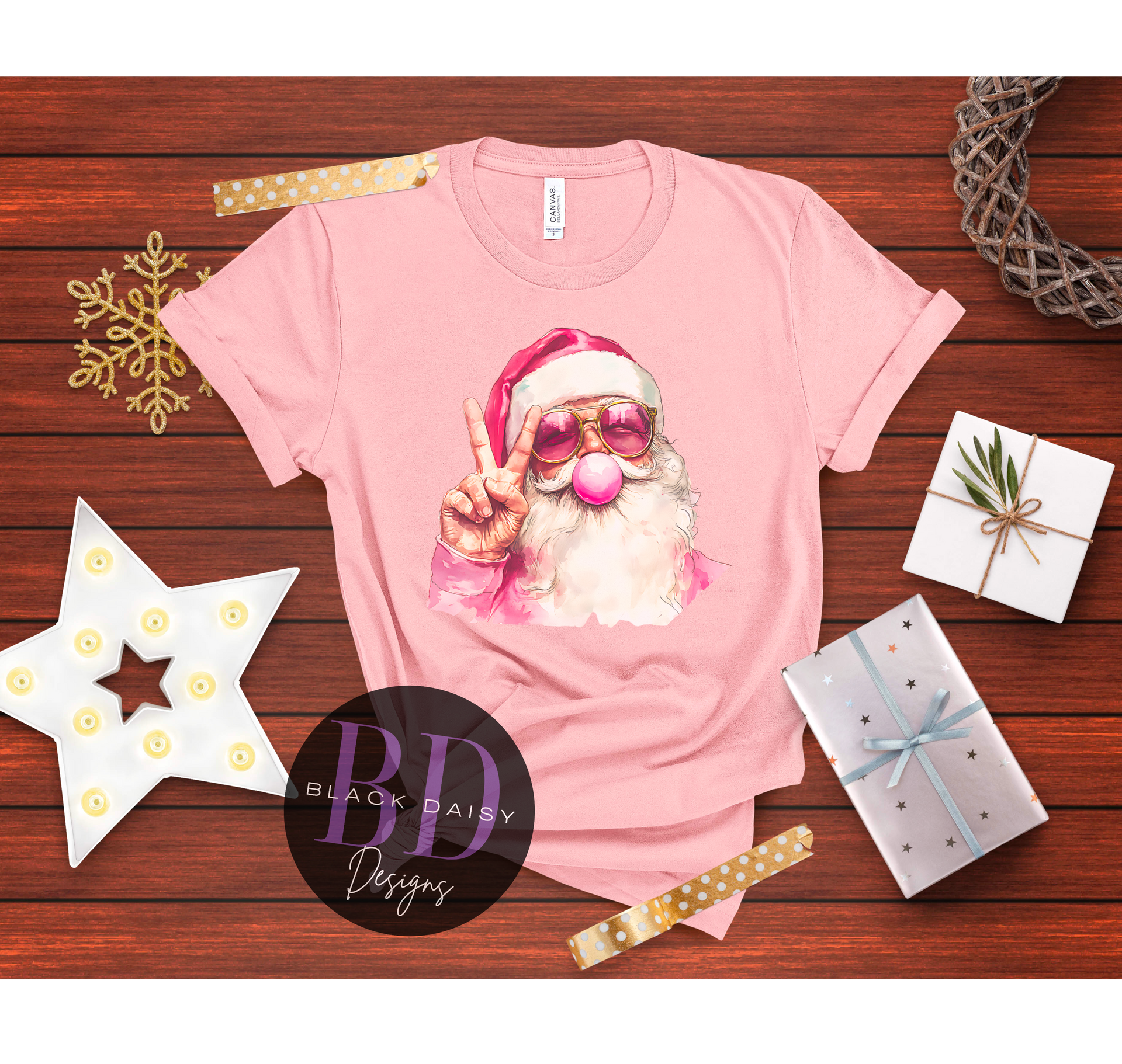 Bubblegum Santa – Black Daisy Designs